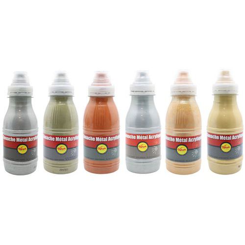 Flacon 250 ml gouache métal acrylique - Pichon