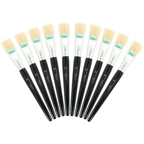 Sachet 10 brosses plates soie n°20 - Pichon