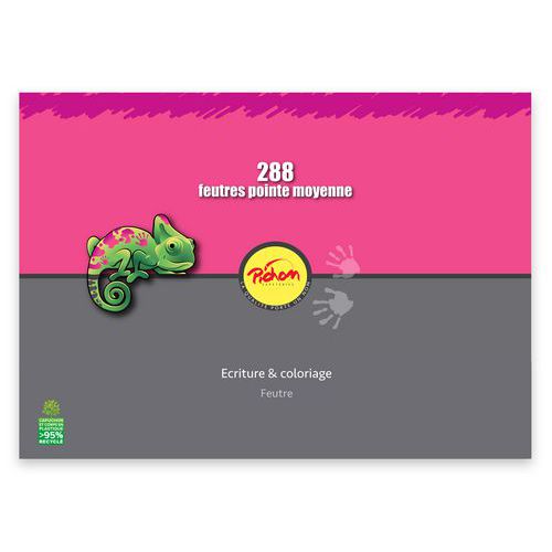 Schoolpack 288 Feutres Assortis Pichon Pointe Moyenne