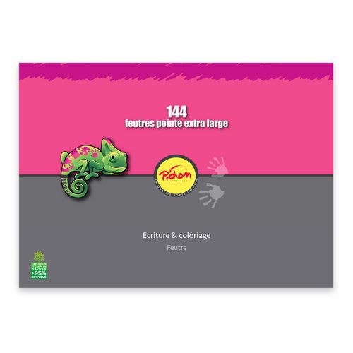 Schoolpack 144 feutres couleurs assorties - Pichon