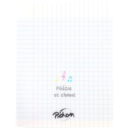 Cahier Poésie Pp 17x22 Cm 48 Pages Seyes + Uni 70g/90g