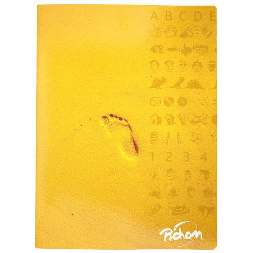 Cahier piqure super 90g 96p seyes 24x32 - jaune