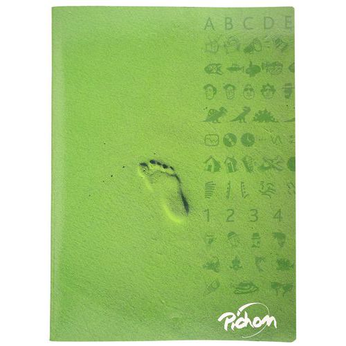 Cahier piqure super 90g 96p seyes 24x32 - vert