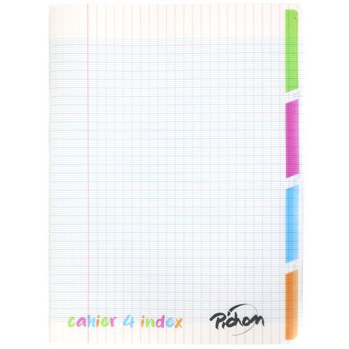 Cahier 4en1 polypro incolore 4 sections 24x32cm 70g 140pages - Pichon