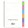 Cahier de texte PP hélicoïdal 90 g 17x22 cm 124 pages - Pichon