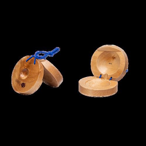 Paire De Castagnettes En Bois