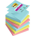 Lot 6blocs 90feuilles 76x76mm assorties z notes super sticky - Post-it
