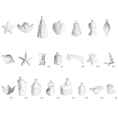 Set 46 formes polystyrène à suspendre - Innspiro