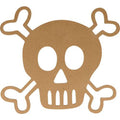 Silhouette Mdf Halloween Tête De Mort 15cm