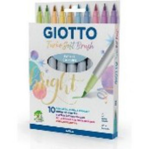 Etui 10 Feutres Pinceaux Couleurs Pastels