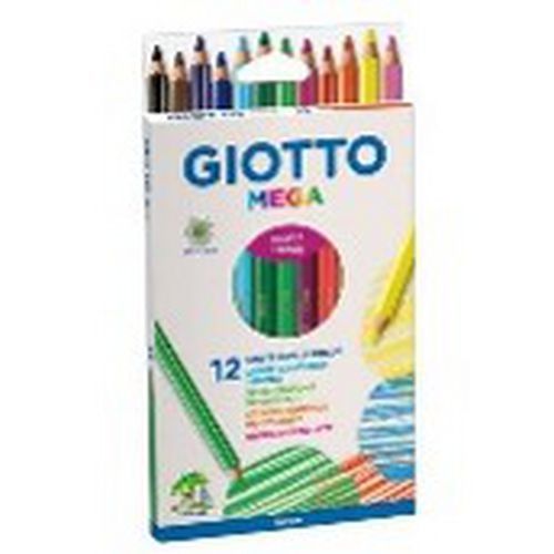 Etui 12 Crayons De Couleurs Giotto Méga Mine Ø 55 Mm