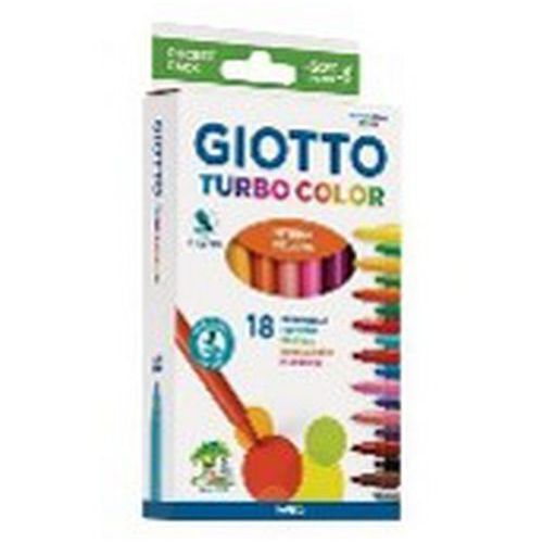 Etui 18 Feutres Giotto Turbo Color 18 Couleurs Différentes