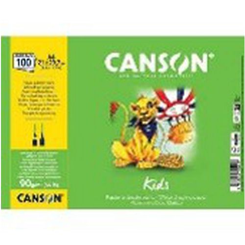 Paquet 100 Feuilles Dessin Blanc 21x297cm 90g Canson Kids