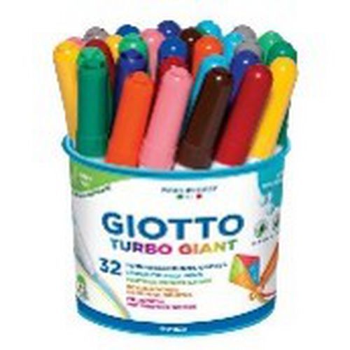 Pot 32 feutres turbo giant pointe extra large assortis - Giotto