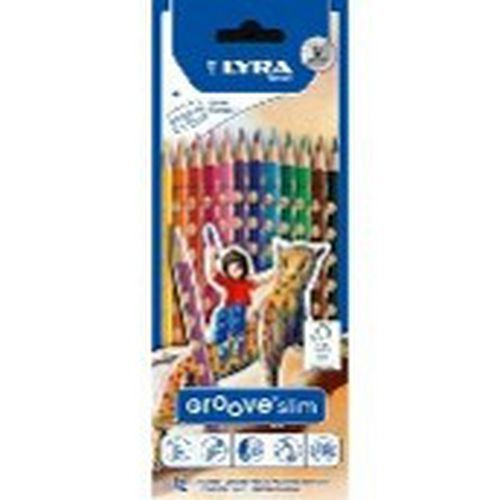 Etui de 12 crayons couleurs groove slim triangulaire - Lyra