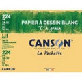 Poch 12 Flles Pap Dessin Blanc 224g 24x32cm Canson C À Grains