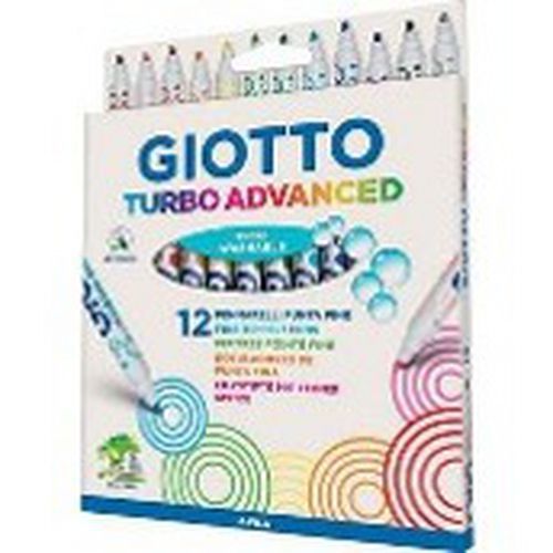 Etui 12 feutres couleurs assorties turbo advanced - Giotto