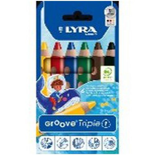Etui de 6 crayons de couleur groove triple one - Lyra
