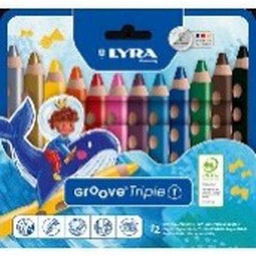 Etui de 12 crayons couleurs groove triple one - Lyra