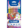 Lot de 10 Pochette 10 crayons couleur métallisés gros module Super Ferby - Lyra