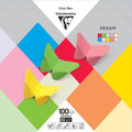 Paquet 100 feuilles de papier origami 20 x 20 cm couleurs assorties