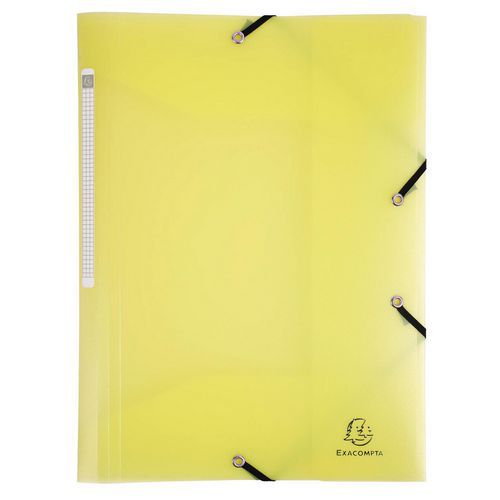 Chemise Polypropylène Translucide 3 Rabats Jaune Pastel