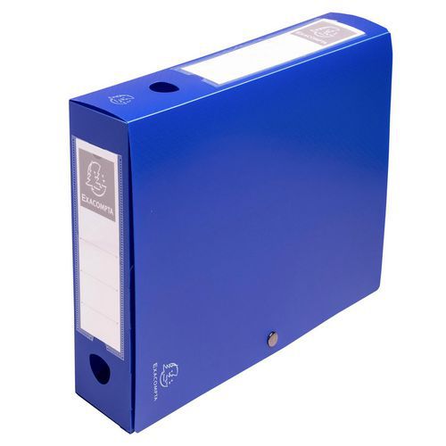 Boite de classement à pression dos 6 cm polypropylène bleu
