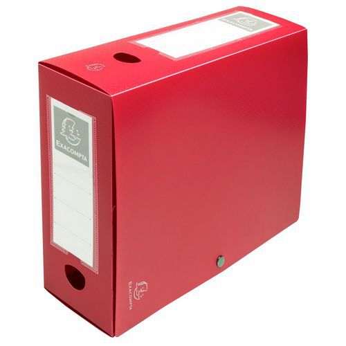 Boite de classement à pression dos 10 cm polypropylène rouge