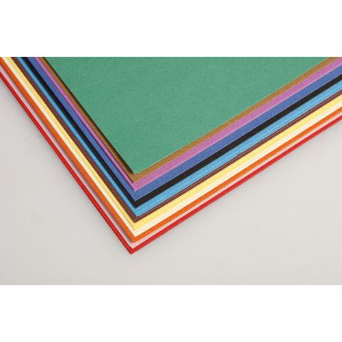 Paquet 24 feuilles papier dessin couleur à grain Tulipe 160 g A3