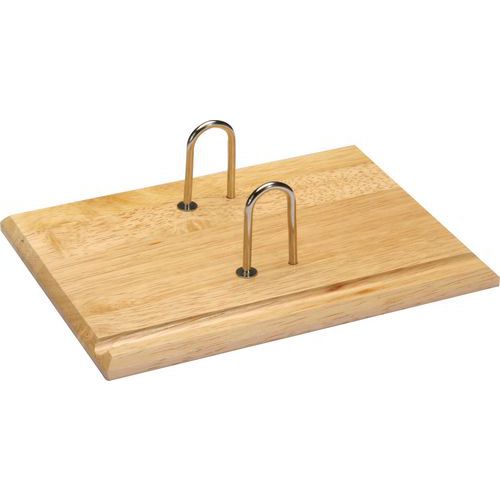 Socle Éphéméride Bois Verni 2 Arceaux Métal