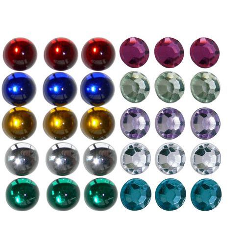 Sachet de 200 cabochons 1 cm coloris assortis