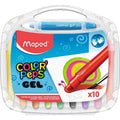 Boîte plastique de 10 crayons gel aquarellable couleurs ass - Maped