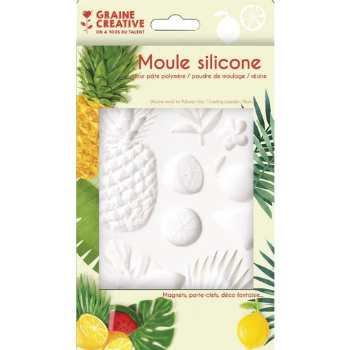 Moule en silicone 20 x 13 cm thème exotique - Graine créative