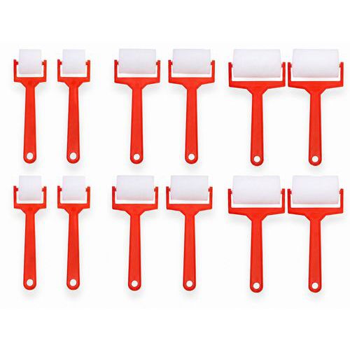 Lot de 12 rouleaux à peindre en 3 tailles assorties
