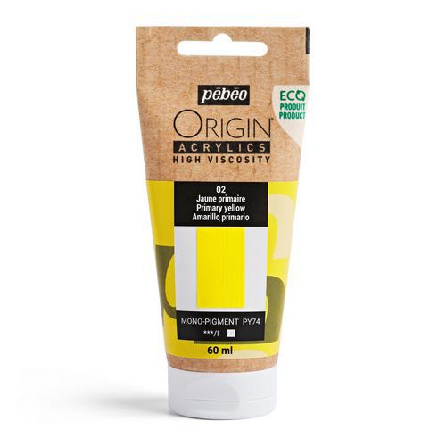 Peinture acrylique 60 ml jaune primaire