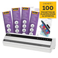 Plastifieuse Fellowes Saturne + 100 Pochettes Plastfication