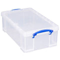 Bac de rangement plastique à couvercle clipsé 12L