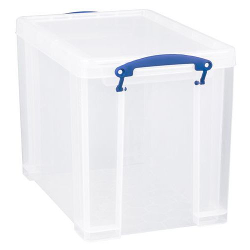 Bac de rangement plastique à couvercle clipsé 24L