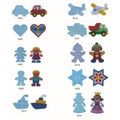 Lot de 10 plaques préformées pour perles maxi thèmes assortis - Hama