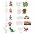 Lot de 10 plaques préformées pour perles midi thèmes assortis - Hama