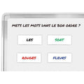 Planche 14 étiquettes magnétiques blanches effaçables à sec 38 x 99 mm