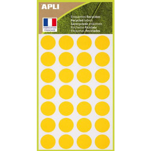 Pochette de 168 pastilles adhésives diamètre 15 mm - Apli