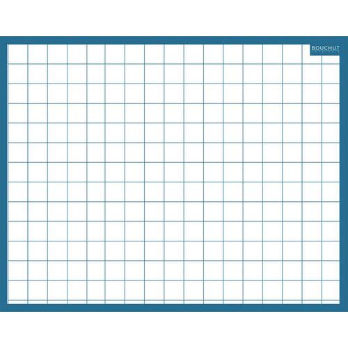 Ardoise effaçable à sec 1 face blanche 1 face quadrillée 5x5 - Bouchut