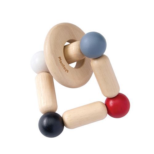 Hochet carré souple avec anneau - Plan Toys