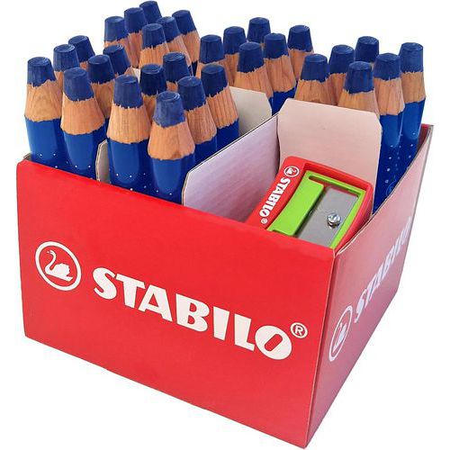 Schoolpack 30 crayons marqueurs MARKdry bleu + 2 taille-crayons