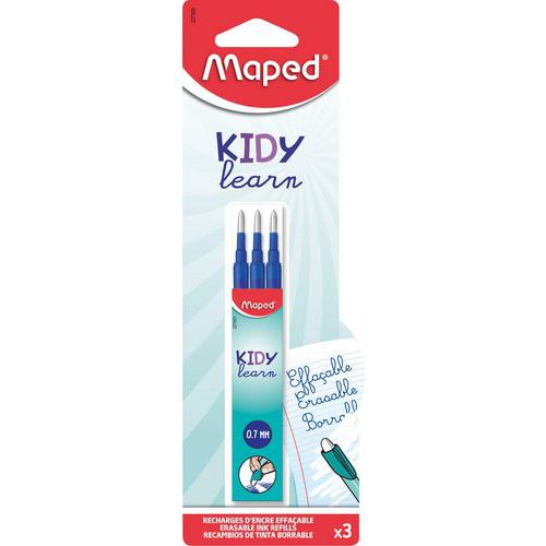 Recharge d'encre effaçable bleu pour stylo KIDY LEARN MAGIC - Maped