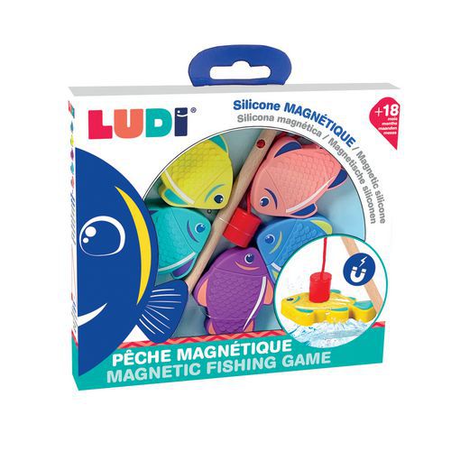 Jeu de pêche à la ligne magnétique de 5 poissons - Ludi