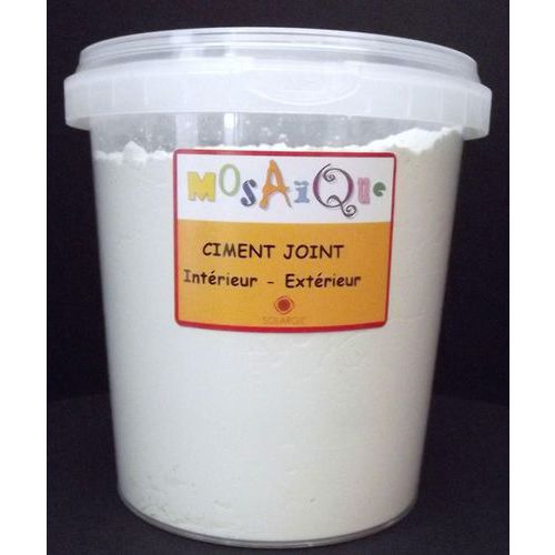 Poudre ciment joint pour mosaïque, blanc 1 Kg
