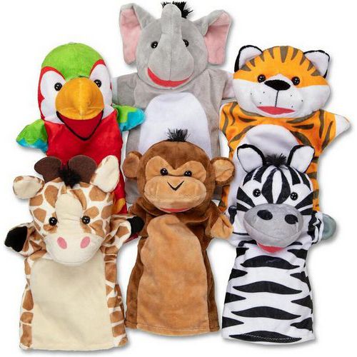 Lot de 6 marionnettes à main safari - Spin master