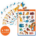 Lot de 18 planches de 180 maxi Gommettes Bébés Animaux - Cléopâtre